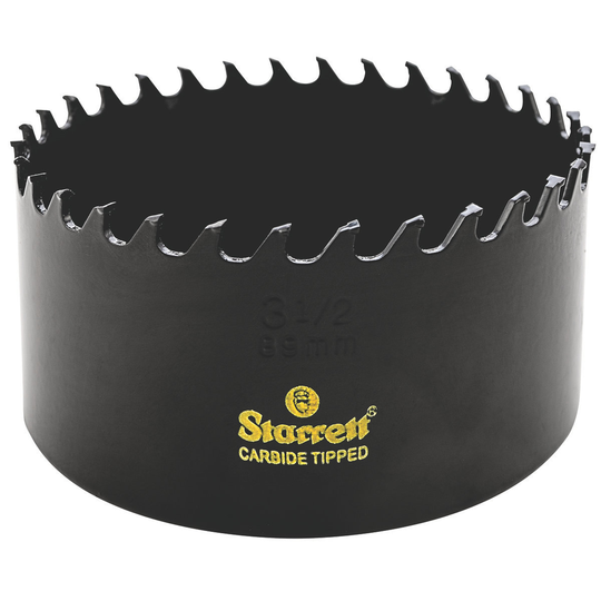 STARRETT CT312 3-1/2'' (89mm) Triple Chip Tungsten Carbide Hole Saw