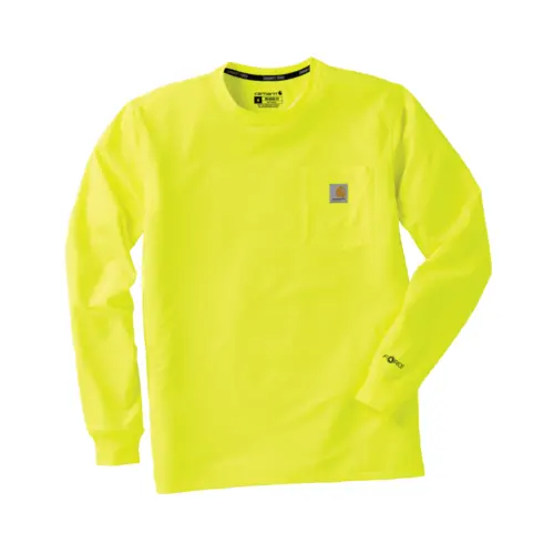 CARHARTT 107811 - Men's Force Relaxed Fit Color Enhanced Long Sleeve T-Shirt - Brite Lime
