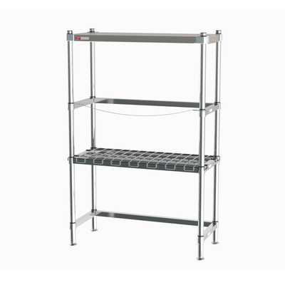 Metro 2KR346MC HD Super Beer-Keg Handling Rack 42"W X 18"D X 64-1/8"H Dunnage Shelf & Solid Shelves