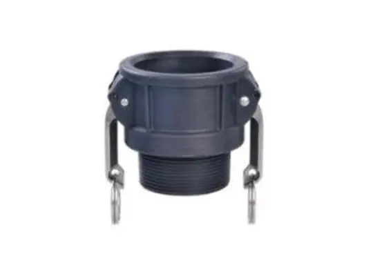 Cam and Groove Coupler, 1-1/4 in Type B x 1-1/4 in MNPT, Polypropylene