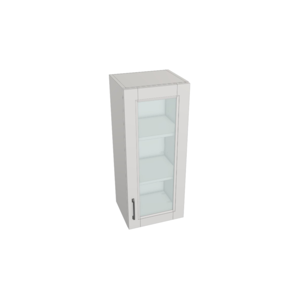 Vail Pure White Box  Glass Door Wall Cabinet Kit - 15”x 36” X 13”