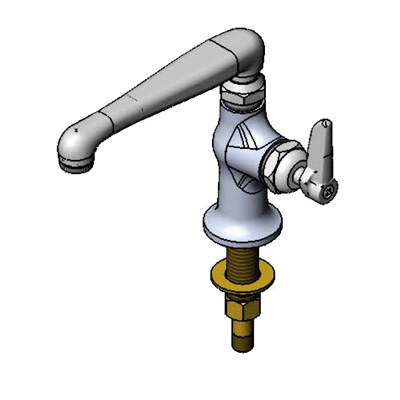 T&S Brass B-0208-CR-HW Temp Deck Mount Faucet Single with Ceramas Cartridge
