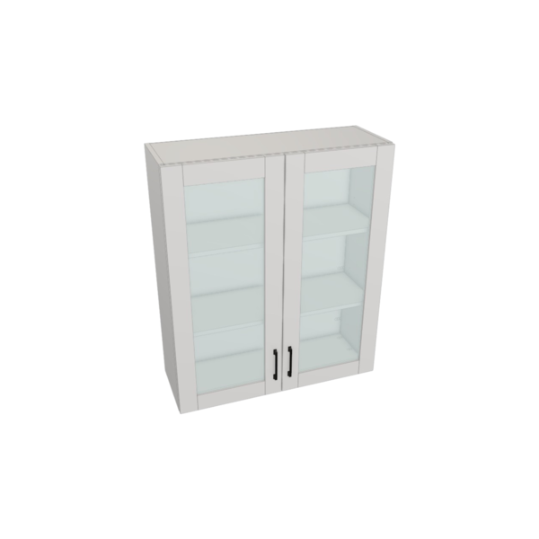 Hampton Pure White Box  Glass Door Wall Cabinet Kit - 36”x 42” X 13”