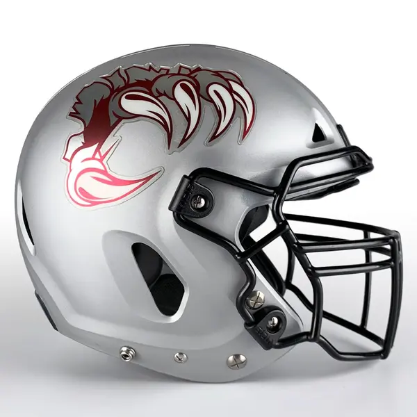Matte Chrome Football Helmet Decals