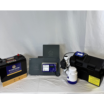 JMI-POM-LW - SUMPLICITY SERIES; 12 VOLT DC SUBMERSIBLE PUMP; PUMP, SWITCH, CONTROLLER, CHARGER, LW BATTERY & BATTERY BOX
