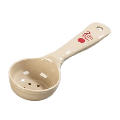Carlisle Biege Perforated 2 oz Polycarbonate Measure Miser w/Short Handle