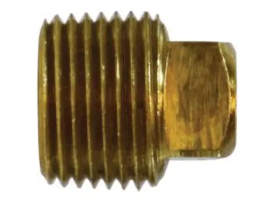 Barstock Square Head Plug, 1/2-in FNPT, 1.07 in, Brass