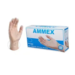 VINYL EXAM GLOVE, LARGE, 4 MIL, CLEAR, POWDER FREE LATEX FREE, NON-STERILE, 100/BX 10 BX/CS VPF66100