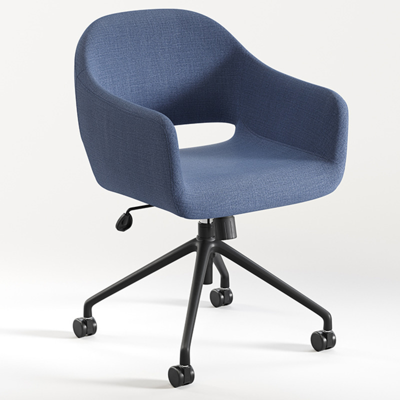 CHK68091BLU0701 - SARON GUEST CHAIR - Blue with 4 Prong base