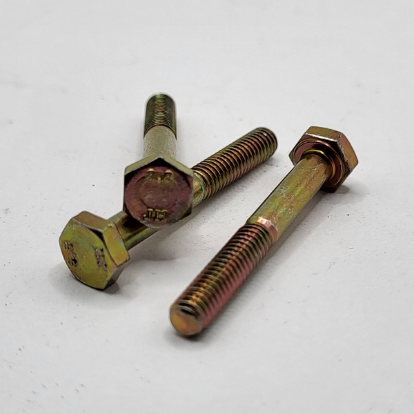 M4 - .7 X 30MM DIN 931 PT HEX HEAD CAP SCREW 8.8 ZINC YELLOW