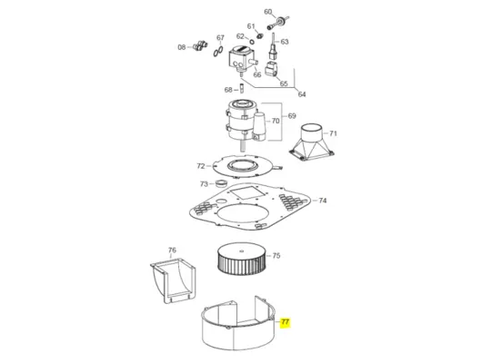 Veloci Heater Replacement Scroll - Fire 155