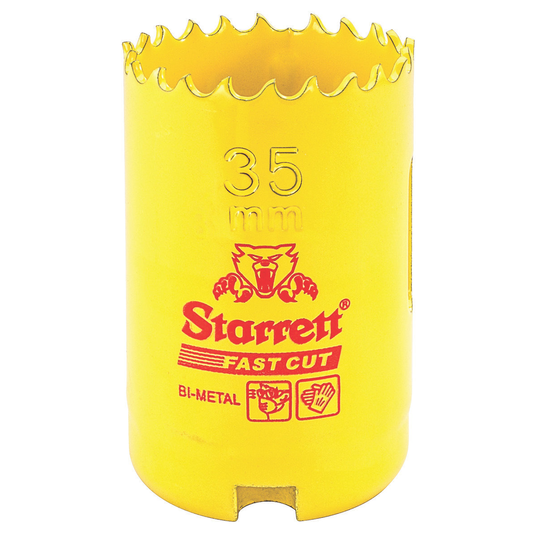 STARRETT FCH035M-G 35mm Fast Cut Straight Pitch Bi-Metal Hole Saw