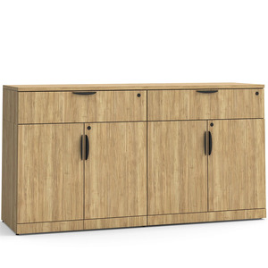 CLAST1023N, Lateral Storage Credenza with Double Buffet Drawers - Aspen