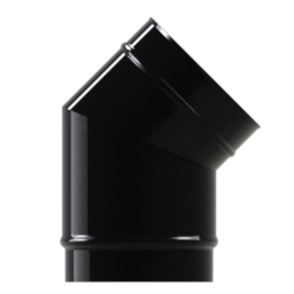 150mm VE 45 Degree Elbow Gloss Black