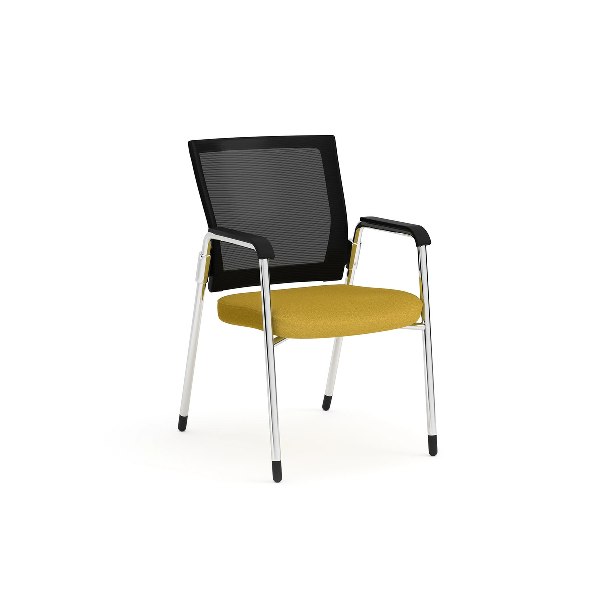 Propel Guest Chair - Black Mesh Back with Yellow Seat