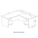 CLALD1043- Classic L-Shape Desk 71" W x 30" D with 47" Return and 2 Box/File Pedestals- Espresso