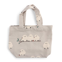Tote Bag Birds Gray