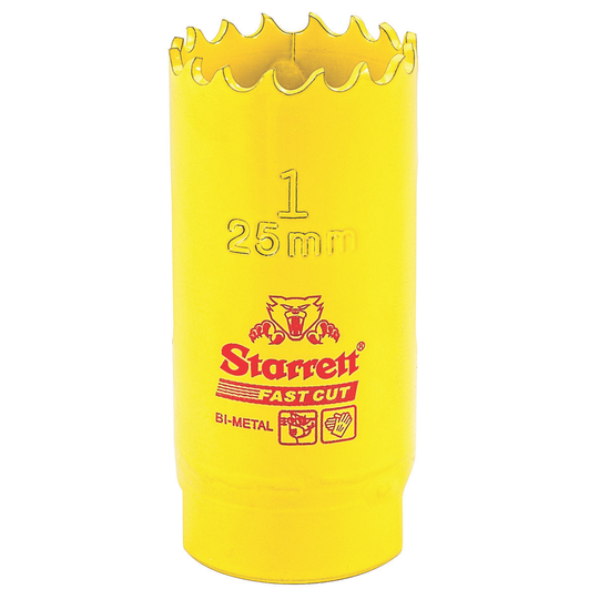 STARRETT FCH0100-G 1'' (25mm) Fast Cut Straight Pitch Bi-Metal Hole Saw