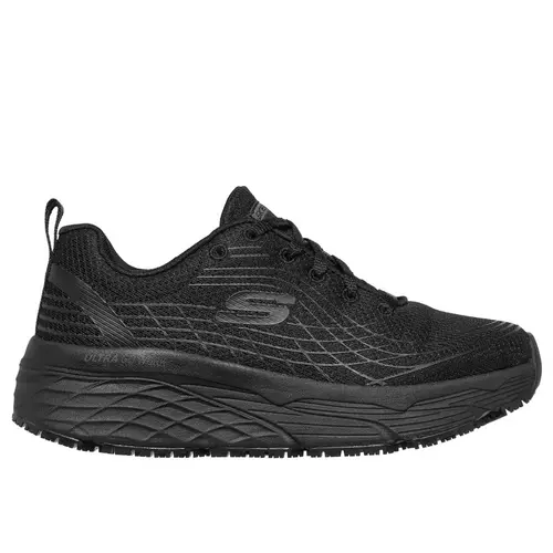 SKECHERS 108016 -  Women's Work Slip-Resistant Relaxed Fit: Max Cushioning Elite - Black