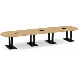 PALRT3192N - 16 ft. Classic Racetrack Conference Table with Black Palmer Base