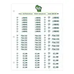 Hanger ID Adhesive Sticker Sheets