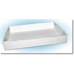 17 7/8 X 1 7/8 X 3" WHITE BAKER CAKE TRAY, 50/CS