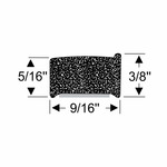 3/8" x 9/16" Rectangular Sponge Rubber Weatherstrip