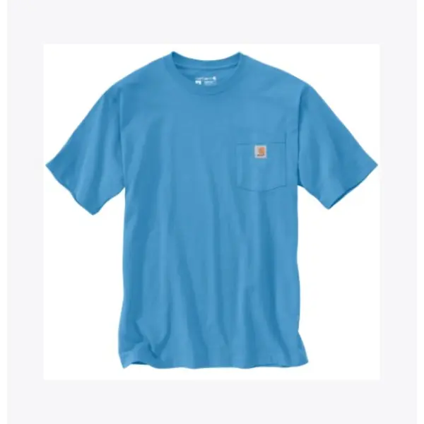 CARHARTT K87 - Workwear Short Sleeve T-Shirt - Tranquil Blue