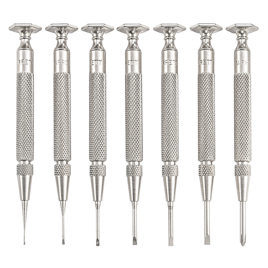 STARRETT S555Z-7 Jewellers' Screw Drivers, Set Of 7