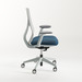 58811 KONFURB NUVÉ CHAIR - White Frame w/Blue Seat
