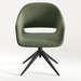CHK68068GRN0707 - SARON GUEST CHAIR - Green with Memory Spider Base