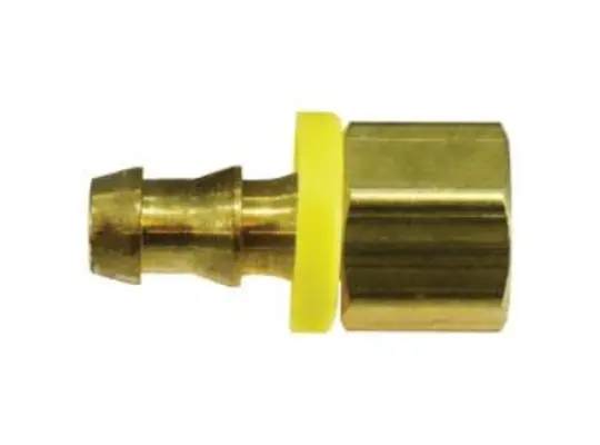 Straight Adapter, 5/16 in Push-On Hose Barbed x 1/8 in FIP, Brass
