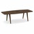 8' Signature Boat Shape Conference Table - Modern Walnut Top, Black Mount, Modern Walnut Wooden Legs
