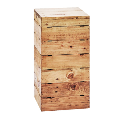 Cal-Mil 3627-99 9"W x 9"D x 18"H Madera Crate Riser