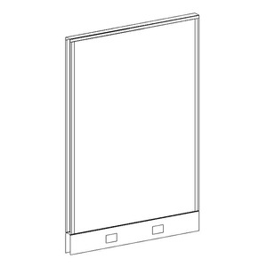 P5336 POWER Webb Panel - 53"H x 36"W Aspen Fabric, Silver