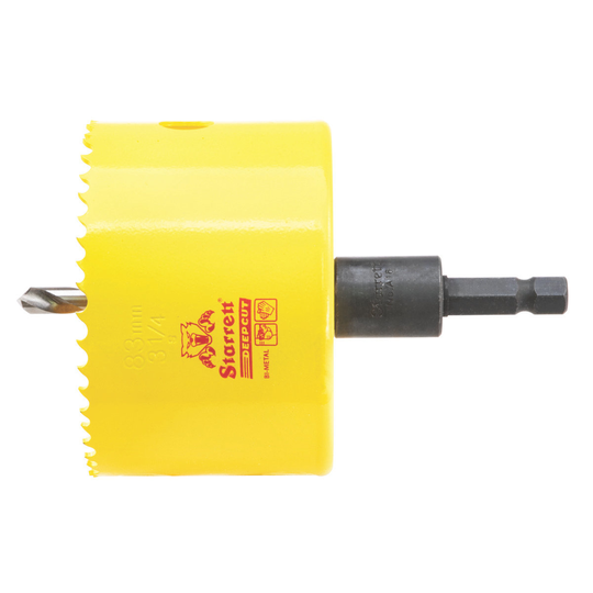 STARRETT ADCH0314 3-1/4'' (83mm) NVP Deep Cut Bi-Metal Hole Saw with Arbor