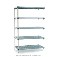 Metro 5AQ457G3 Metromax Q Add-On Shelving Unit 48"W X 21"D X 74"H Open Grid Poly