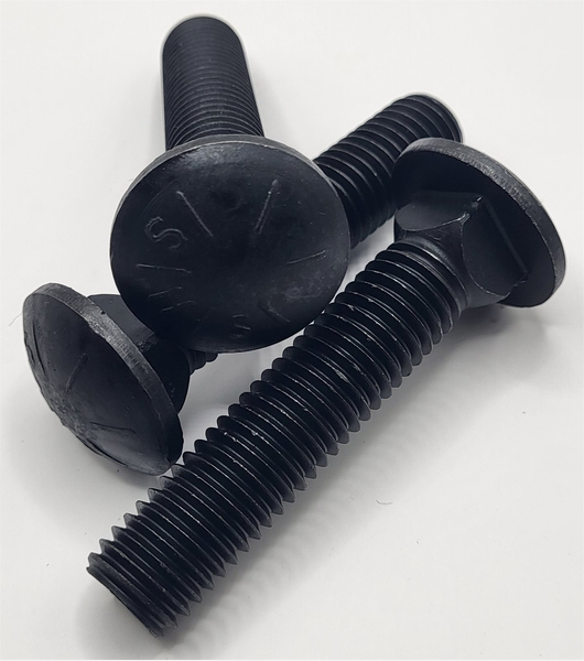 5/8" - 11 X 3" SQUARE NECK ROUND HEAD BOLT FULLY THREADED SAE J429 GR 8 PLAIN