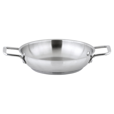 Winco SSOP-9 9-1/2" Dia. X 2"H Induction Omelet Pan