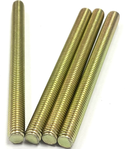1/4" - 20 X 1 1/4" FULLY THREADED STRAIGHT ROD SAE J429 GR 8 ZINC TRIVALENT YELLOW