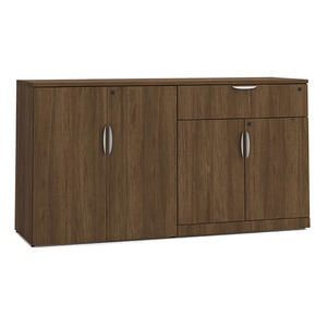 CLAST1025N, Lateral Storage Credenza w/Buffet Drawer - Modern Walnut