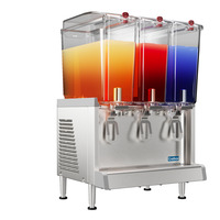 Crathco CS-3L-16 (3) 4.75 Gallon Clear Plastic Bowls Triple Agitator Tall Model Electric Simplicity Bubbler Pre-Mix Cold Beverage Dispenser