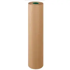 36" X 500' 88LB BROWN KRAFT ROLL, POLY COATED ON 1 SIDE
