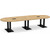  12' Classic Racetrack Conference Table with Palmer Base - Aspen Top, Black Base