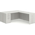 Classic L-Shape Desk 83" X 71" with Box/Box/File Pedestal - Silver Birch