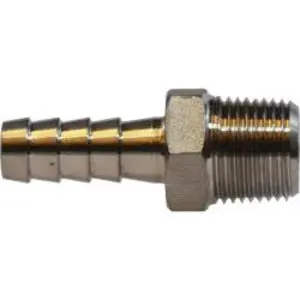 Adapter, 1-1/4-in Hose Barbed x 1-1/4-in MIP, Stainless Steel