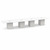 18' Classic Boat Shape Conference Table with Cube Base - White Top, Silver Birch Base