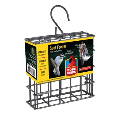 More Birds Single Suet Cage Feeder