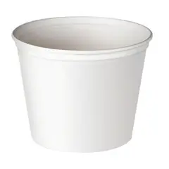 DISCONTINUED 83 OZ DOUBLE WRAPPED PAPER BUCKET WAXED  WHITE   100/CASE   5T3