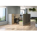P6724 NON-POWER Webb Panel - 67"H x 24"W Aspen Fabric, Silver